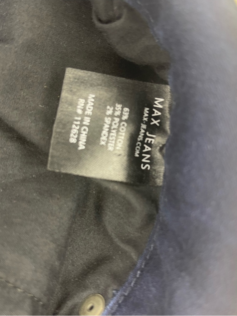 Max Jeans Women's Slim Straight Navy Jeans with Zip Pockets Size 10 - Picture 3 of 7